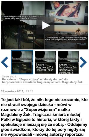 Superwizjer TVN potwierdził wersję śmierci Magdy Żuk, którą przedstawił Krzysztof Rutkowski po zakończeniu działań w Egipcie 12 maja br.