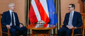 [VIDEO] Szef polskiego rządu po spotkaniu z premierem Łotwy: mamy zbieżne stanowiska w wielu kluczowych obszarach. Tematem spotkania była polityka wschodnia i bezpieczeństwo regionalne, sytuacja na Ukrainie i Białorusi
