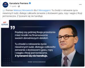 [VIDEO] Premier Mateusz Morawiecki: Baltic Pipe da nam niezależność od Rosji. Baltic Pipe umożliwi przesyłanie gazu bezpośrednio ze złóż zlokalizowanych w Norwegii na rynki w Danii i w Polsce