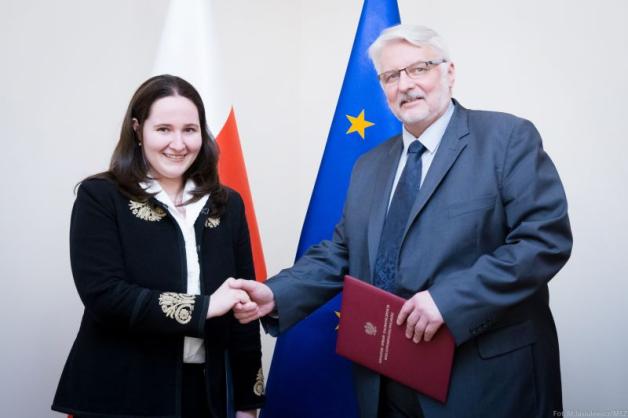 Spotkanie ministra Witolda Waszczykowskiego z nowo mianowaną ambasador Węgier