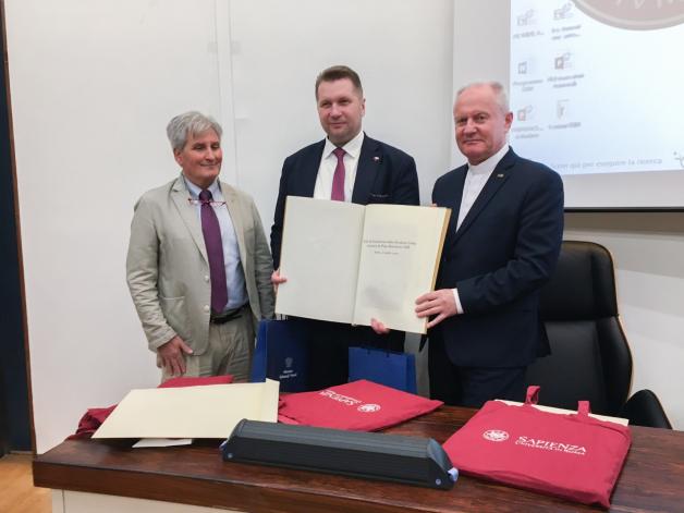 Szef MEiN spotkał się z władzami Uniwersytetu Rzymskiego La Sapienza